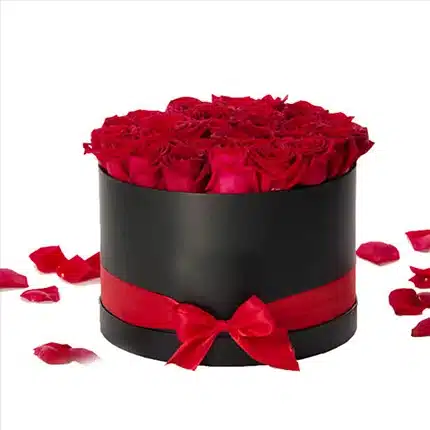 Black Round Gift Box With Lid