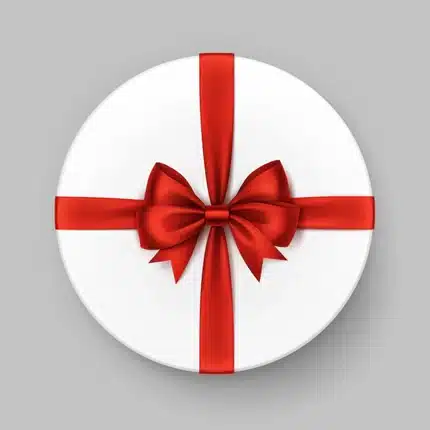 Round Present Box With Lid