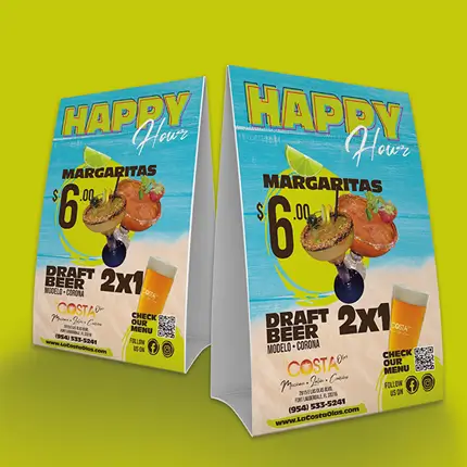 Wholesale Packaging Table Tents